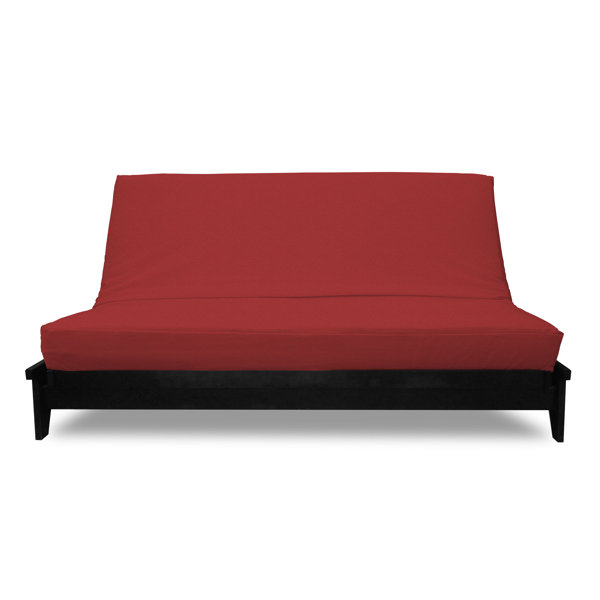 Latitude Run® Simoes Solid Box Cushion Futon Slipcover & Reviews Wayfair